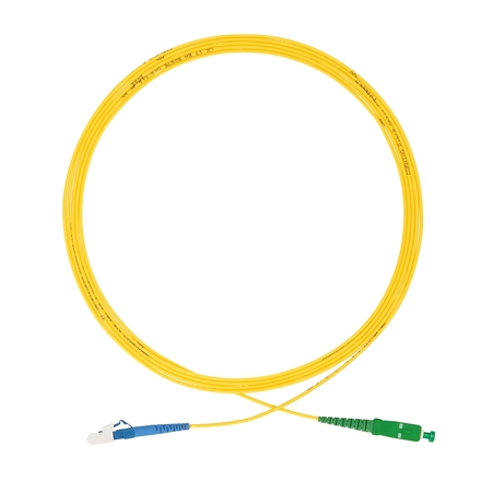 LC/PC-SC/APC  Fiber Patch Cord Simplex OS2 G.652.D 0.9mm 1m LSZH yellow