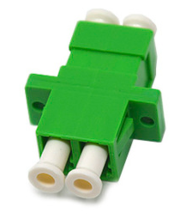 SC/APC Fiber Optic Adapter Duplex SM Flanged Green