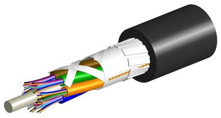  Cable Fibra Óptica 4FO (1X4) Interior/Exterior Tubo Loose   LSZH  Eca  Dieléctrico Desarmado Negro               