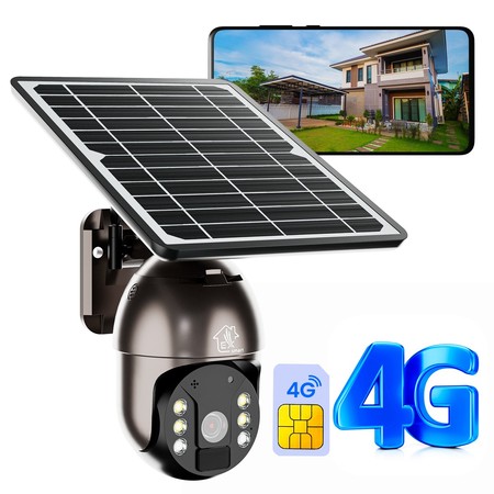 Extralink Mystic 4G PTZ | 3G/4G/LTE camera | with solar panel 8W, 1080p, IP66, 4x 18650 battery