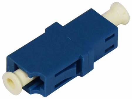 LC/PC Glasfaseradapter Simplex Singlemode (SM) flanschlos blau