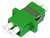LC/APC Fiber Optic Adapters Duplex Single Mode (SM) Full Flanged Green