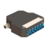 Caixa de terminação de raio DIN | 6 SC Simplex angulada | DP2 | Modo único G.657.A2 SC/UPC azul