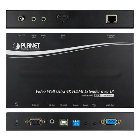 Video Wall Ultra 4K HDMI/USB Extender Transmitter over IP with PoE