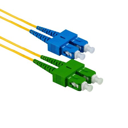 SC/APC-SC/UPC Fiber Patch Cord DuplexSM OS2 1m Yellow