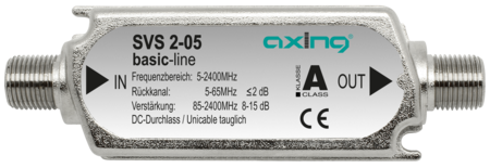 SAT inline amplifier 85…2400 MHz 8…15dB SVS00205
