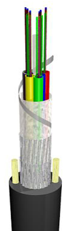 Cable de Fibra Óptica 72FO (6x12) Tubo Loose Microducto de fibra soplable SM G.652.D