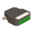 Caixa de terminação de raio DIN | 6 SC Simplex angulada | DP2 | Modo único G.657.A2 SC/APC verde
