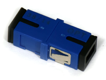 Adaptadores de fibra óptica SC/PC Simplex Monomodo (SM) Sin brida Azul
