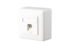 E-DAT Cat 6 1 Port AP Surface Mount Wall Outlet  pure white