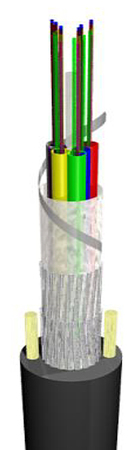Cable de Fibra Óptica 48FO (8x6) Tubo Flexible Conducto SM G.657.A2