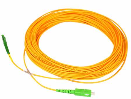 Cordon de brassage fibre LC/APC-SC/APC Simplex OS2 G.657.A1 2.0mm 30m LSZH jaune