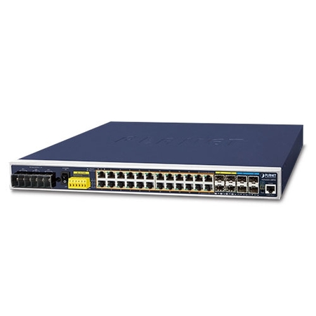 Industrial L3 24-Ports 10/100/1000T 802.3at PoE + 4-Ports 10G SFP+ Managed Ethernet Switch