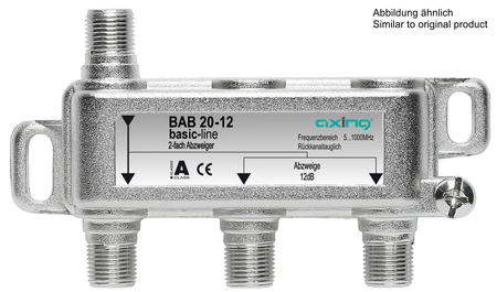 Abzweiger 2-fach 14dB 1.0 GHz F-Stecker hohe Rückflussdämpfung basic BAB02014