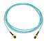 12FO MPO-F/UPC-MPO-F/UPC Pre-Terminated Fiber Trunk Cable MM OM3 20m Aqua