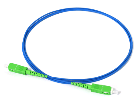 SC/APC-SC/APC Fiber Patch Cord Simplex OS2 G.652.D 2.0mm 1.5m LSZH Blue