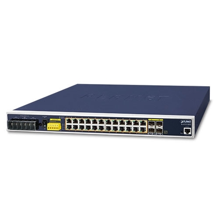 Industrial L3 24-Ports 10/100/1000T 802.3at PoE + 4-Ports Shared 100/1000X SFP Managed Ethernet Switch