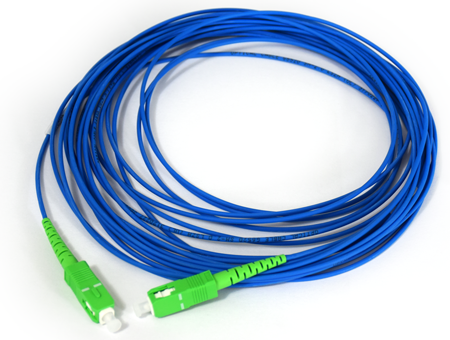 SC/APC-SC/APC Cable de conexión de fibra Simplex OS2 G.652.D 2.0mm 8m LSZH Azul