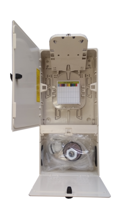 Distribution Box 32 Mini CTO Innenraum mit Splitter 1x8 und 8 Adapter SC/APC