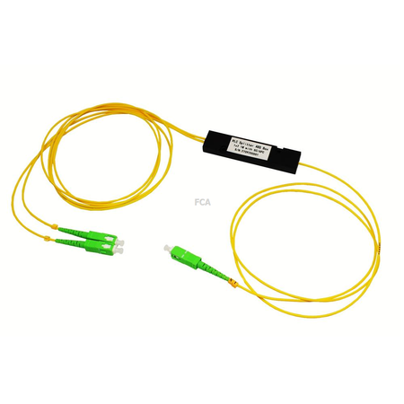 1x2 PLC SplittersFibre Optique Monomode (SM) OS2 G.657.A2  2.0mm 1m