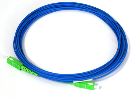 Cordon de brassage fibre SC/APC-SC/APC Simplex OS2 G.652.D 2,0 mm 7 m LSZH Bleu