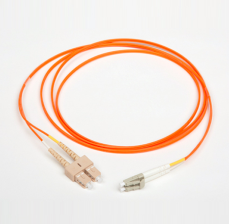 LC/UPC-SC/UPC Glasfaser-Patchkabel Duplex OM2 G.651.1 1.8mm 1m  Orange              