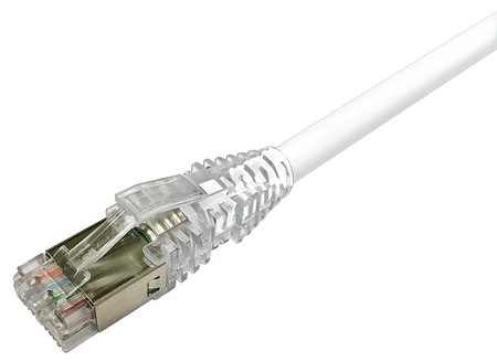 Cable de red apantallado Cat 6 RJ45 S/FTP 30 AWG trenzado LSZH 7.5m Blanco