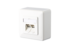 E-DAT design 2 Port AP Surface Mount Wall Outlet  Cat 6 pure white