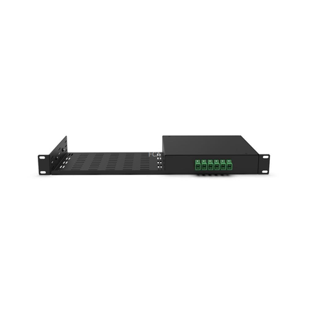 FO half-patch panel set P-PSP-G19-1U, 6 ports SC/E2 simplex, 1 SK-KM2 cassette with cover, steel, RAL9005