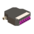DIN-Strahl-Abschlussbox | 6 SC Simplex, abgewinkelt | DP2 | Multimode OM4 SC/UPC Violett