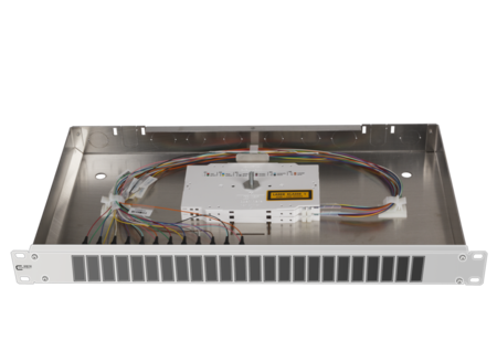 OpDat fix empalme del panel de conexión FO 12xSC-D (violeta) OM4 gris