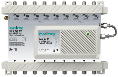Breitband-Kopfverstärker 15 - 27dB 5 - 2200 MHz 9 Ein-/Ausgänge SVS99009