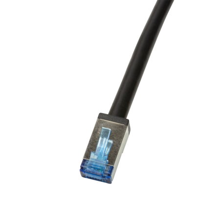 Cable de conexión S/FTP Cat.6A para exteriores, negro, 3 m - CQ7063S