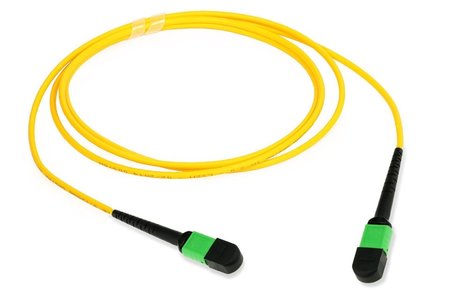 24FO (2x12) MPO-F/UPC-MPO-F/UPC Pre-Terminated Fiber Trunk Cable Duplex MM OM3 Type A - Straight LSZH 20m Yellow