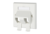 Modul wall outlet UK-style 2 port 45 degree unequipped