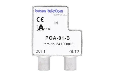 Broadband push-on adaptateur 2 sorties 2.0 GHz 4dB avec IEC-Male POA-01-B