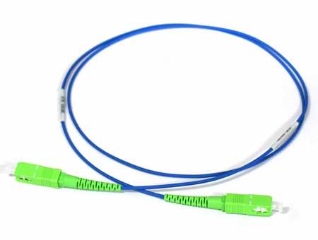 SC/APC-SC/APC Fiber Patch Cord Simplex OS2 G.652.D 2.0mm 1m LSZH Blue