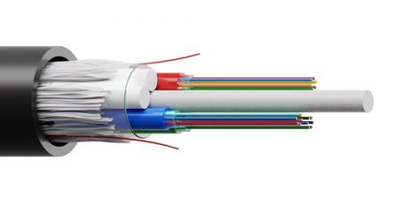72FO (6X12) Conducto Tubo suelto Cable de fibra óptica OS2 G.652.D PE dieléctrico sin blindaje negro