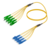 8FO SC/APC-LC/UPC Câble à Fibre Optique Pré-Terminé OS2 G.657.A2 3.0mm 10m Yellow