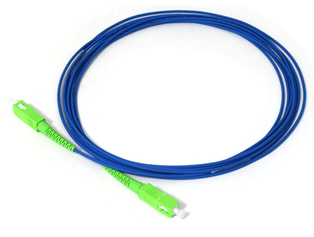 SC/APC-SC/APC Fiber Patch Cord Simplex OS2 G.652.D 2.0mm 4m LSZH Blue