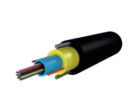 Cabo de fibra óptica de tubo central interno 4FO (1X4) OS2 G.652.D LSZH preto