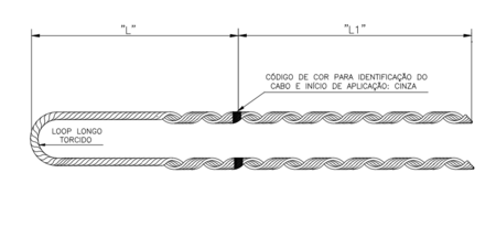 Ancoragem pré-formada para cabo ADSS 10,00-10,80 mm