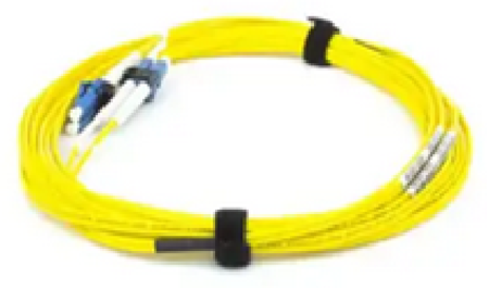 2FO LC/UPC Pre-Terminated Fiber Cables Duplex OS2 G.657.A1 4.0mm   Type B - Reverse  18m  LSZH  Yellow