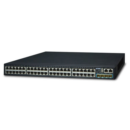 Layer 3 48-Ports 10/100/1000T + 4-Ports 10G SFP+ Stackable Managed Switch