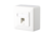 E-DAT Cat 6A 1 Port AP Surface Mount Wall Outlet  pure white