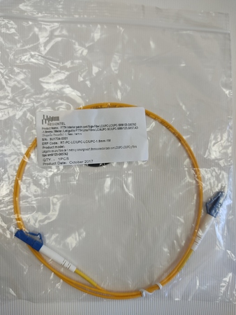Patch Cords de Fibra Óptica Simplex LC/UPC-LC/UPC  OS2 G.657.A2 3.0mm, 12m,  amarelo              