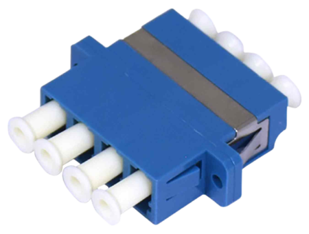 Adaptadores de fibra óptica LC/PC Quadruplex Monomodo (SM) Full Flanged Azul