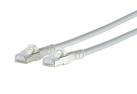 Cat 6A RJ45 Ethernet Cable CRP Fireprotect Cca s1a d1 a1 Patch Cord AWG 26 1.0 m white