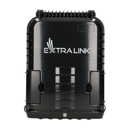 Extralink Jennifer | Caja de terminales de fibra óptica | 16 núcleos, negra, con conector