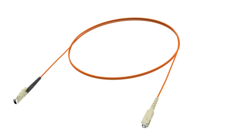 E2000/PC-SC/PC Fiber Patch Cords simplex OM2 G.651.1 2.8mm 1m Orange